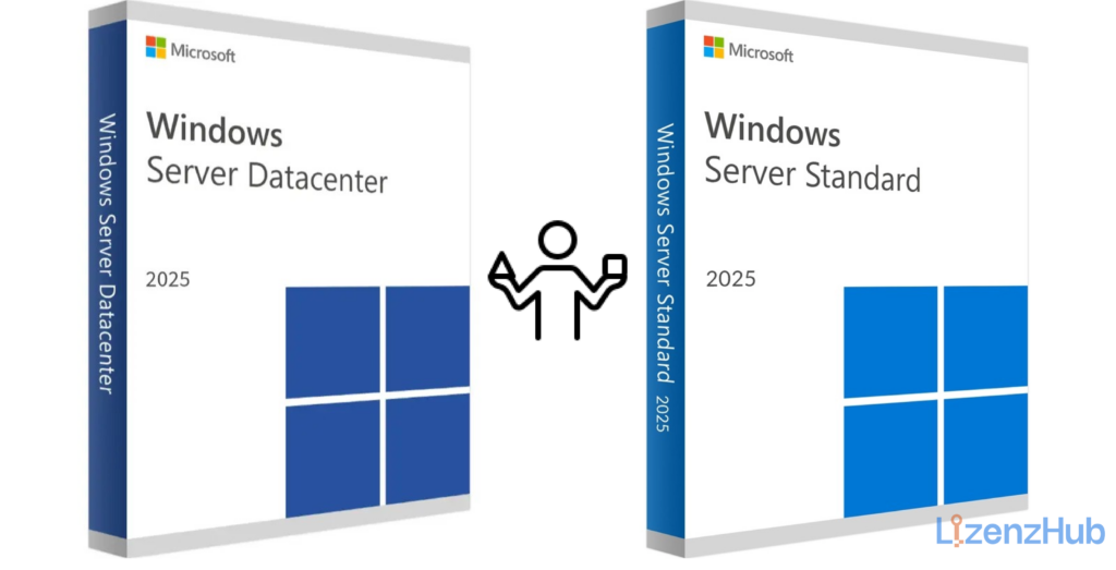 Windows Server 2025 Datacenter und Standard – Original Microsoft Serverlizenzen, ideal für Unternehmen, erhältlich bei LizenzHub.