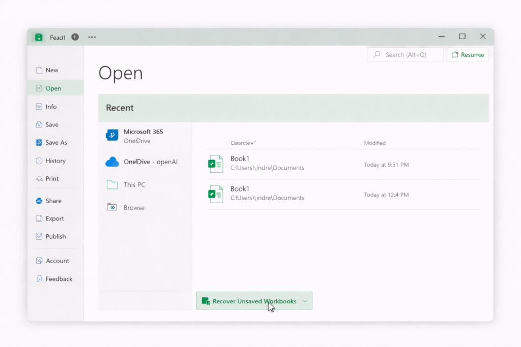 How to recover unsaved Excel files in Windows 10 – Recover unsaved workbooks