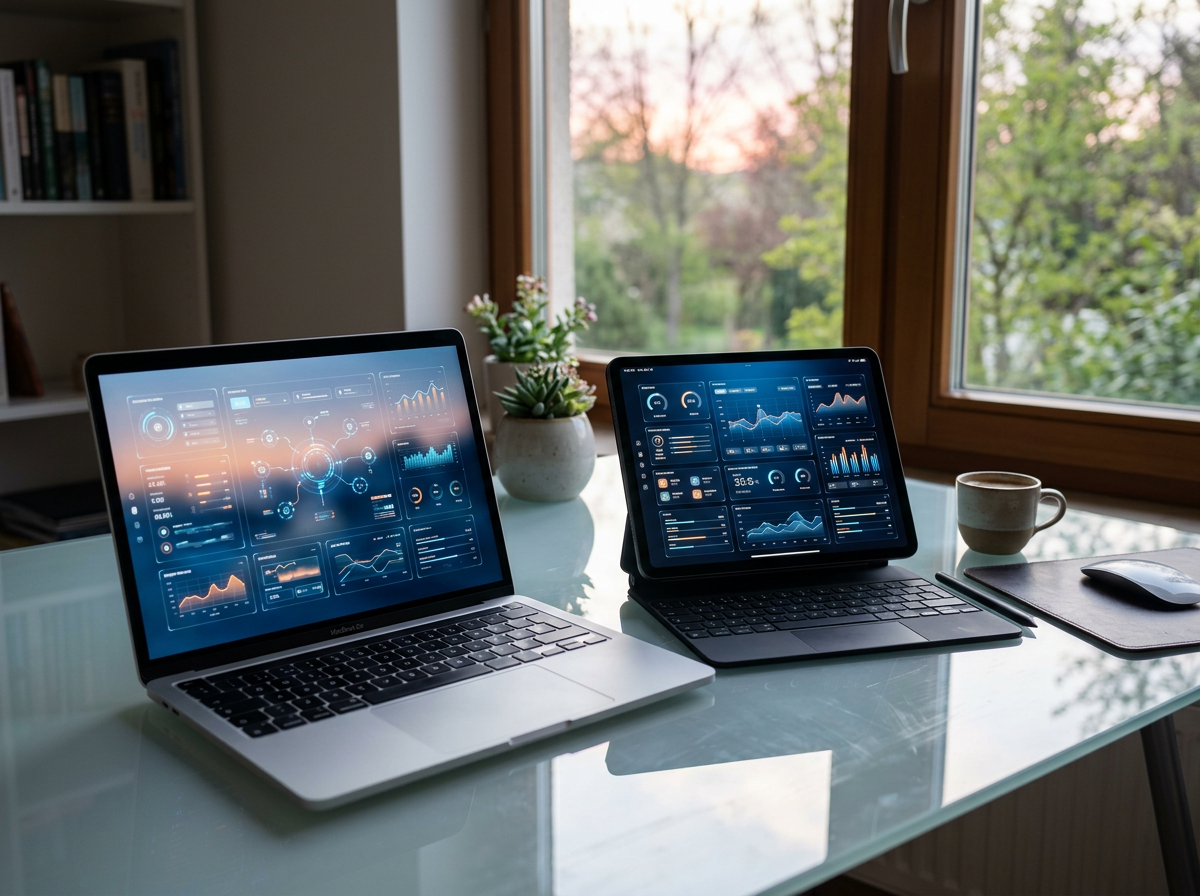 Laptop und Tablet mit AVG AntiTrack