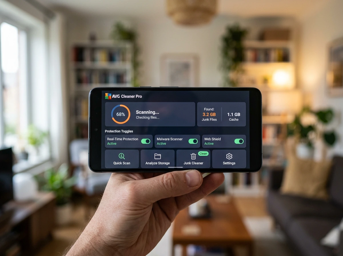 AVG Cleaner Pro App Interface